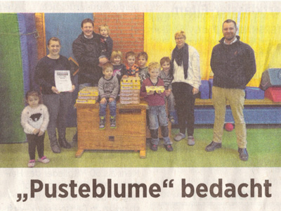 Pusteblume bedacht